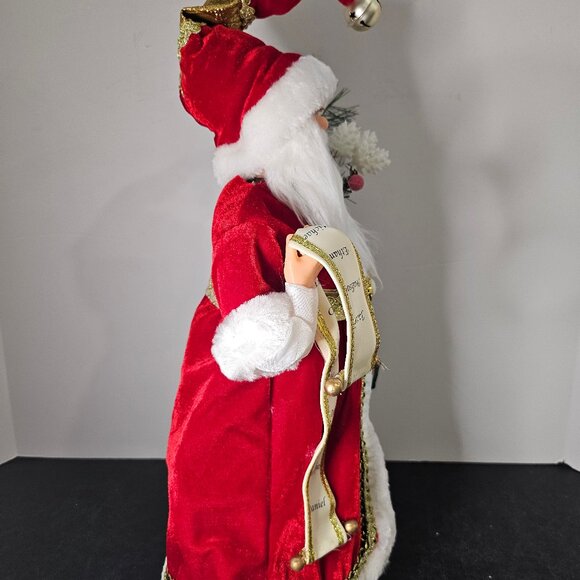 Windy Hill Collection 16" Standing Naughty Or Nice Name List Santa Claus - Picture 5 of 10